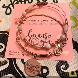 Alex and Ani Rose Gold Bangle Set